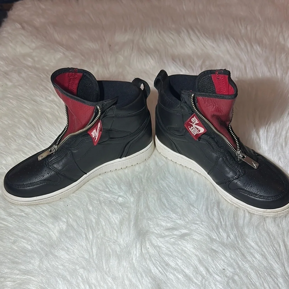 Nike Black and White AirJordan Retro zip